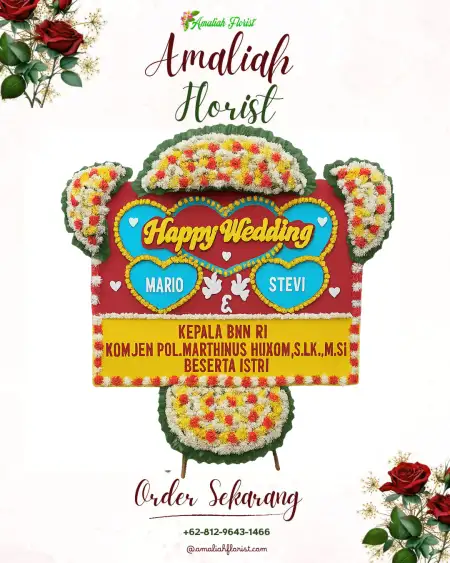 Papan Bunga Pernikahan campaka mulya